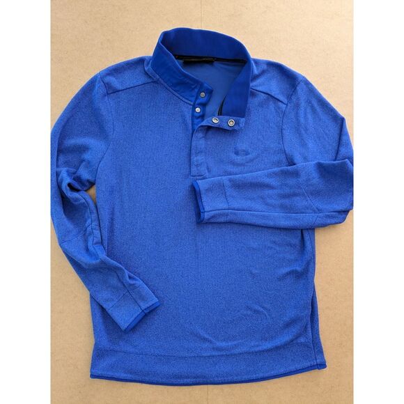 Under Armour Golf Mens‎ Pullover Large Blue ColdGear Loose Long Sleeve 1/4 Snap - Picture 1 of 8